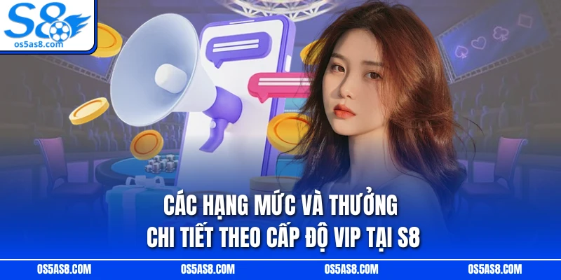 Các hạng mức và thưởng chi tiết theo cấp độ VIP tại S8